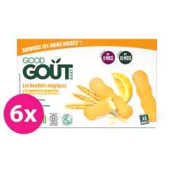 6x GOOD GOUT BIO Piškóty s esenciálnym citrónovým olejom (120 g), 8m+