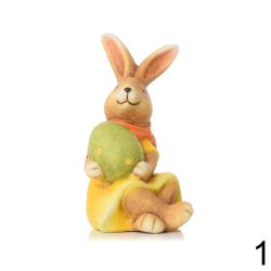 Zajac so ZELENOU kraslicou keram. 8,5x8,5x14,5cm