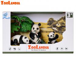 MIKRO -  Zoolandia panda s mláďatami a doplnkami