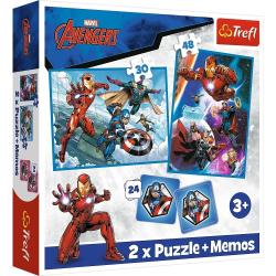 Trefl Trefl Puzzle 2v1 + pexeso - Hrdinovia v akcii / Disney Marvel The Avengers