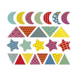 Janod Janod Stickers Samolepky Geometrické tvary 150 ks