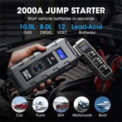 TOPDON Car Jump Starter Volcano 2000 Pro, 20800mAh