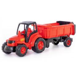 Mega Veľký Traktor s návesom červený