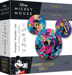 Trefl Trefl Drevené puzzle 500+5 - Ikonický Mickey Mouse