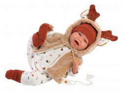 Llorens Llorens 74018 NEW BORN - realistická bábika bábätko so zvukmi a mäkkým látkovým telom - 42