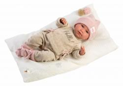 Llorens Llorens 74020 NEW BORN - realistická bábika bábätko so zvukmi a mäkkým látkovým telom - 42