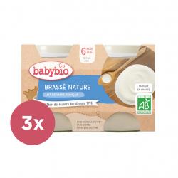 3x BABYBIO Brassé z francúzskeho mlieka natur 2x 130 g