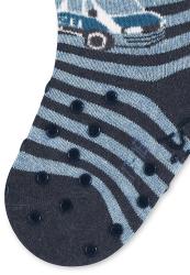 STERNTALER Ponožky protišmykové Polícia ABS 2ks v balení blue melange chlapec veľ. 17/18 cm- 9-12 m