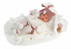 Llorens Llorens 63576 NEW BORN DIEVČATKO- realistická bábika bábätko s celovinylovým telom- 35 c