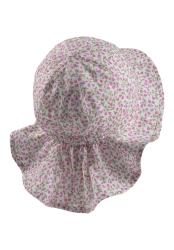 STERNTALER Klobúk s ochranou krku kvetinky organická bavlna UV 30+ biela dievča- 43 cm 5-6 m
