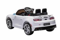 BENEO Elektrické autíčko Chevrolet Camaro 12V, biele, 2,4 GHz diaľkové ovládanie, Otváracie dvere, E