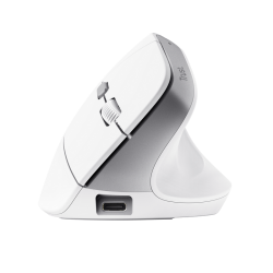 Trust Bayo II Ergonomic Rechargeable Wireless Mouse White