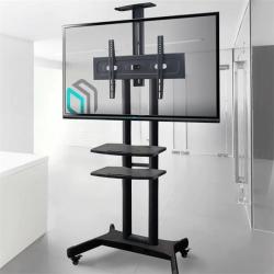 Onkron TS1552 výškovo nastaviteľný mobilný stojan pre TV 40"-70" s policami, čierny, VESA 600x400  + doručenie zadarmo 