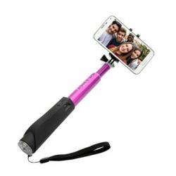 FIXED Teleskopický selfie stick v luxusnom hliníkovom prevedení s BT ružový