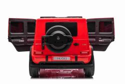 BENEO Mercedes-Benz G63 AMG 4x42 Dvojmiestne 12V, červené, MP3 Prehrávač s USB/AUX vstupom, Pohon 4x