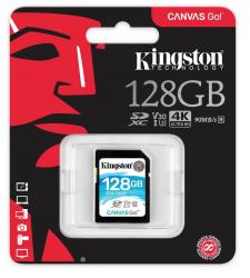 Kingston Canvas Go SDHC 128GB Class 10 UHS-I U3 V30 (r90MB,w45MB)