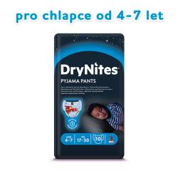 HUGGIES® DryNites Nohavičky plienkové jednorazové pre chlapca 4-7 rokov (17-30 kg) 10 ks
