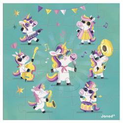 Janod Janod Blahoželanie k narodeninám s puzzle Jednorožec