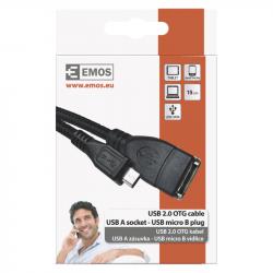 Emos USB A zásuvka - micro B vidlica OTG