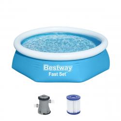 Bestway_B Bestway® Nafukovací bazén 57450 My First Fast Set™, 244 x 61 cm s filtráciou