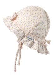 STERNTALER Klobúk letný s volánikom mašľa na zaväzovanie ecru dievča bavlna- 47 cm 9-12 m