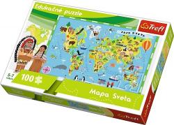 Trefl Trefl Edukačné Puzzle Mapa sveta 100