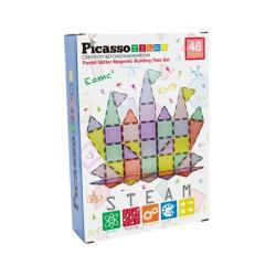 Orbico Picasso stavebnica 48 dielikov Magnetické bloky, Glitrované