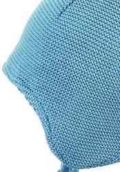 STERNTALER Čiapka pletená GOTS bavlnená podšívka na viazanie blue chlapec veľ. 35 cm- 1-2 m