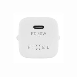 FIXED Mini sieťová nabíjačka s USB-C výstupom a podporou PD, 30W biela
