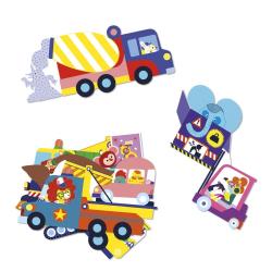 Janod Janod Stickers Veľké samolepky Dopravné prostriedky 50 ks