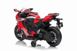 BENEO HONDA CBR 1000RR, Licencované, 12V batéria, Plastové kolesá, 30W motor, LED svetlá, pevný rám,