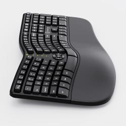 Powerton LANA, ergonomická klávesnica CZ/SK drôtová (USB) čierna