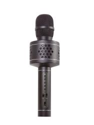 Teddies Mikrofón Karaoke Bluetooth čierny na batérie s USB káblom