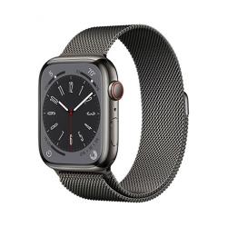 Apple Watch 8 GPS + Cellular 45mm Graphite Stainless Steel Case with Graphite Milanese Loop