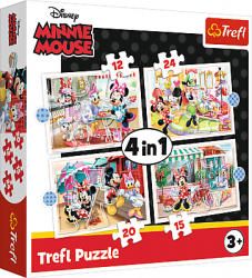 Trefl Trefl Puzzle 4v1- Minnie s priateľmi / Disney Minnie