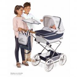 DeCuevas Toys DeCuevas 82037 Skladací kočík pre bábiky REBORN so slnečníkom a doplnkami TOP Collecti