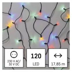 Emos LED vianočná reťaz – tradičná 17.85m multicolor