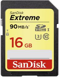 SanDisk Extreme SDHC 16GB Class 10 UHS-I U3 (r90MB,w40MB)
