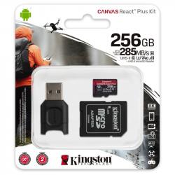 Kingston Canvas React Plus MicroSDXC 256GB Class 10 (r285MB,w165MB)