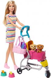 Mattel Barbie Bábika na vychádzke so psíkom