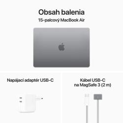 Apple CTO MacBook Air 15" Apple M3 8C CPU 10C GPU 16GB 256GB Kozmický sivý INT English