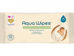 AQUA WIPES BIO Aloe Vera 100% rozložiteľné obrúsky, 99% vody, 64ks
