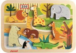 Janod Janod Drevené vkladacie puzzle pre najmenších ZOO Chunky