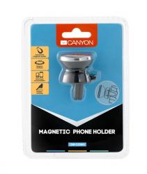 Canyon magnetický držiak pre smartfóny s uchytením do mriežky ventilátora automobilu s tlačidlom pre