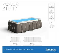 Bestway_C Záhradný bazén Bestway 56996 Power Steel 4.88m x 2.44m x 1.22m Rectangular
