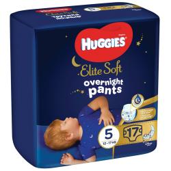 4x HUGGIES® Elite Soft Pants OVN Nohavičky plienkové jednorazové 5 (12-17 kg) 17 ks