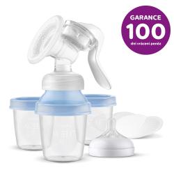 Philips AVENT Odsávačka mat.ml. manuálna s VIA systémom + Sáčky na materské mlieko 180 ml 25 ks