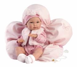 Llorens Llorens 63592 NEW BORN DIEVČATKO- realistická bábika bábätko s celovinylovým telom - 35 cm