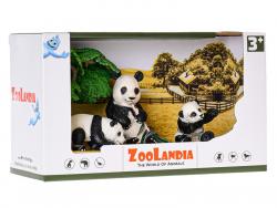 MIKRO -  Zoolandia panda s mláďatami a doplnkami
