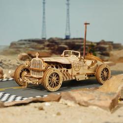 RoboTime drevené 3D puzzle Závodné auto